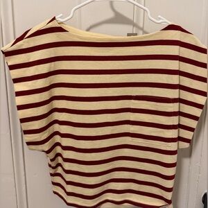 Jcrew Striped Red and Cream Top